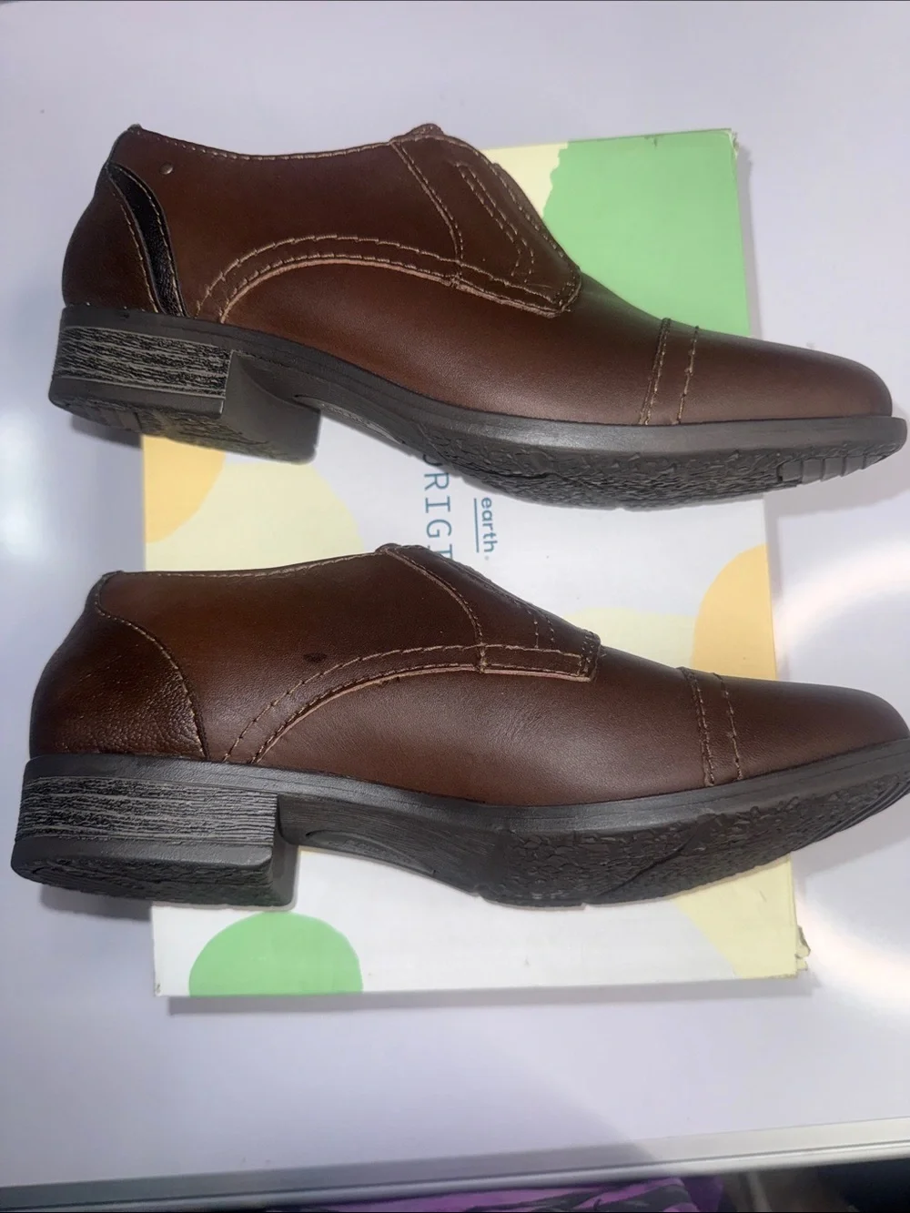 Earth Origins Men's Slip-On Loafers in Brown